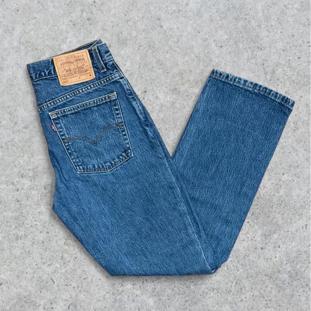 Vintage Levi's 505 Low Rise Dark Wash Blue Jean Pants
